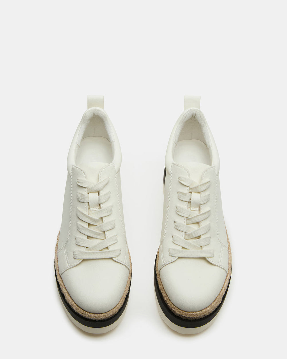 STRECKER White Platform Women's Low-Top Lace-Up Sneaker | Steve Madden on Sale