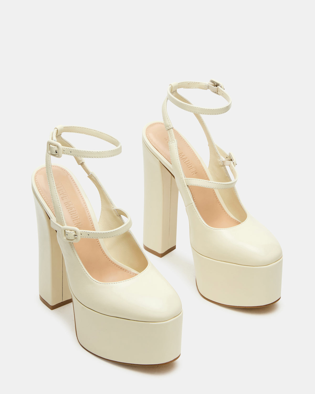 SCOTLYN Bone Leather Women's Platform Block Heel | Steve Madden discount