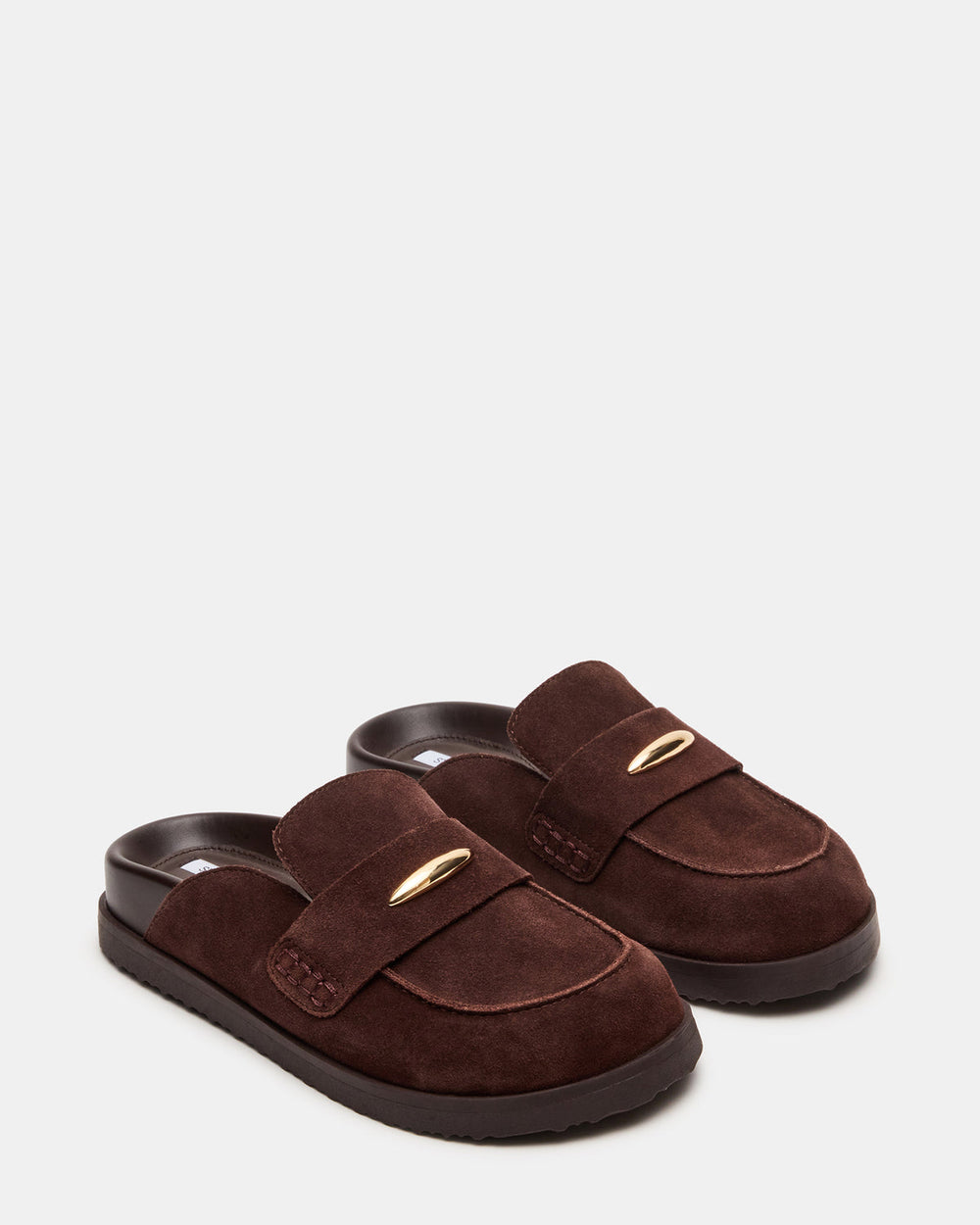 TOBIN Brown Suede Slip-On Mule Women's Flat | Steve Madden online
