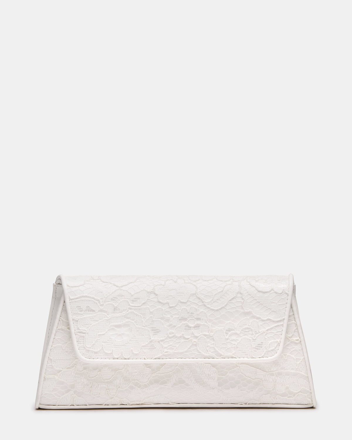 AVANT Bag White Lace French Binding Trapezoid Crossbody Clutch Handbag | Steve Madden outlet