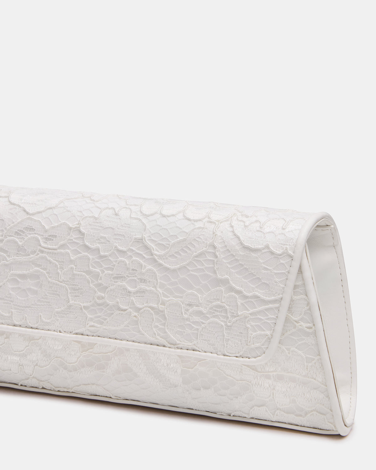 AVANT Bag White Lace French Binding Trapezoid Crossbody Clutch Handbag | Steve Madden outlet