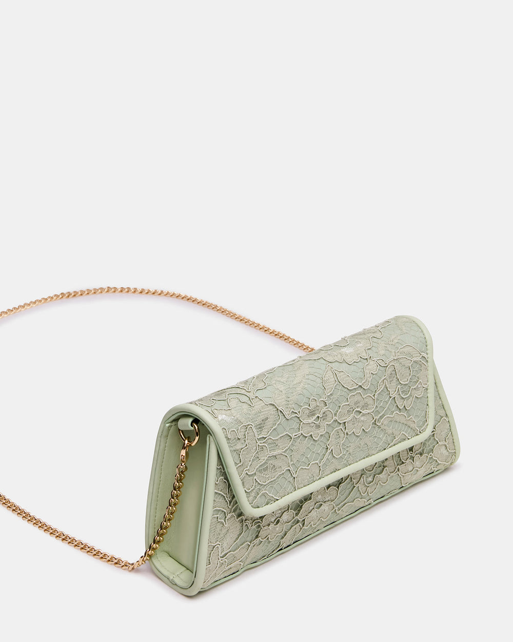 AVANT Bag Pistachio French Binding Trapezoid Crossbody Clutch Handbag | Steve Madden Sale