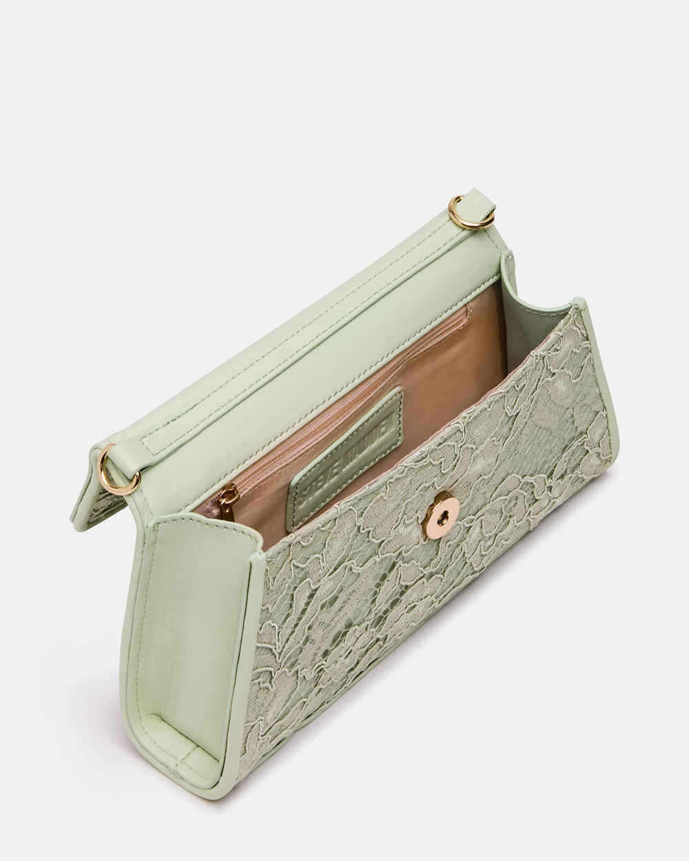 AVANT Bag Pistachio French Binding Trapezoid Crossbody Clutch Handbag | Steve Madden Sale