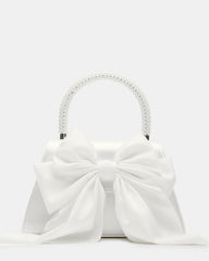 COSETTE Bag White Satin Beaded Top-Handle Mini Handbag | Steve Madden for Sale
