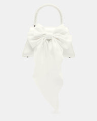 COSETTE Bag White Satin Beaded Top-Handle Mini Handbag | Steve Madden for Sale