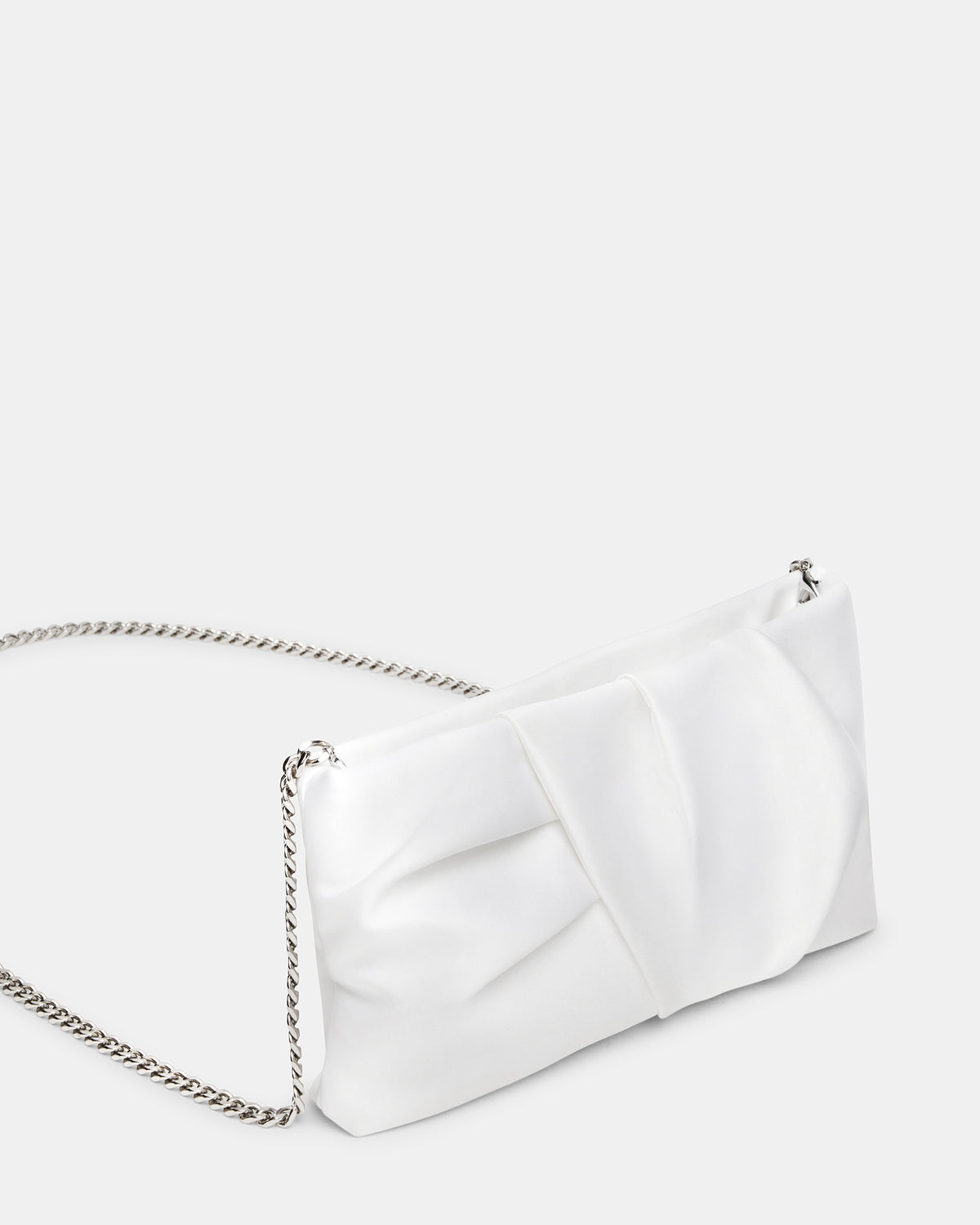 LILIA Bag White Elongated Pleated Crossbody Clutch Handbag | Steve Madden on Sale