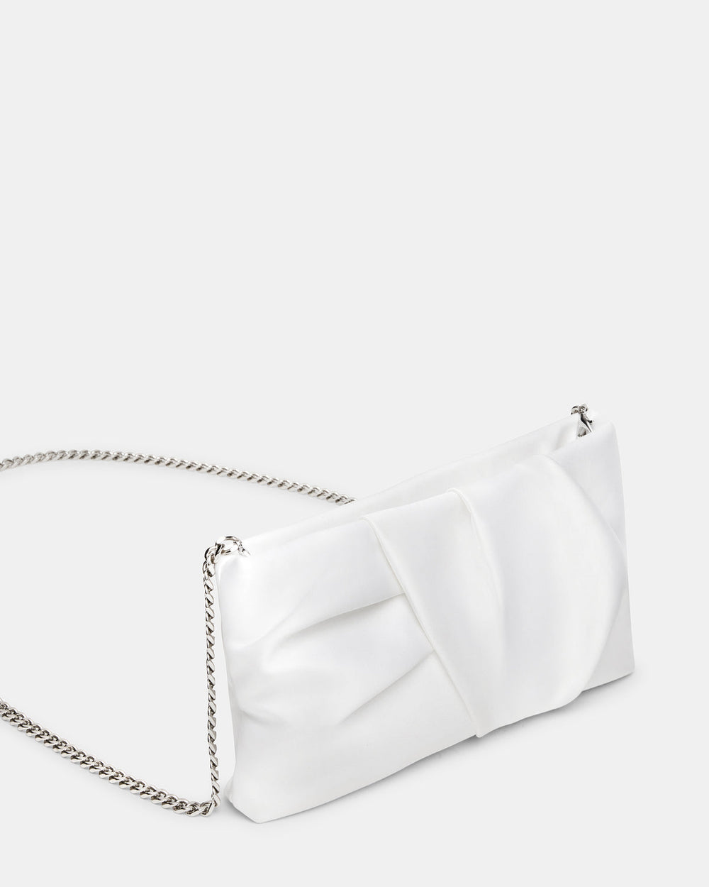LILIA Bag White Elongated Pleated Crossbody Clutch Handbag | Steve Madden on Sale