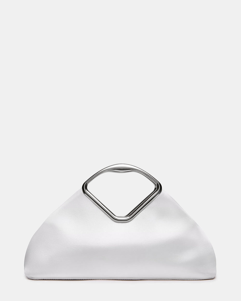 BARBARA Bag White Soft Satin Metal Bracelet Crossbody Clutch Handbag | Steve Madden online