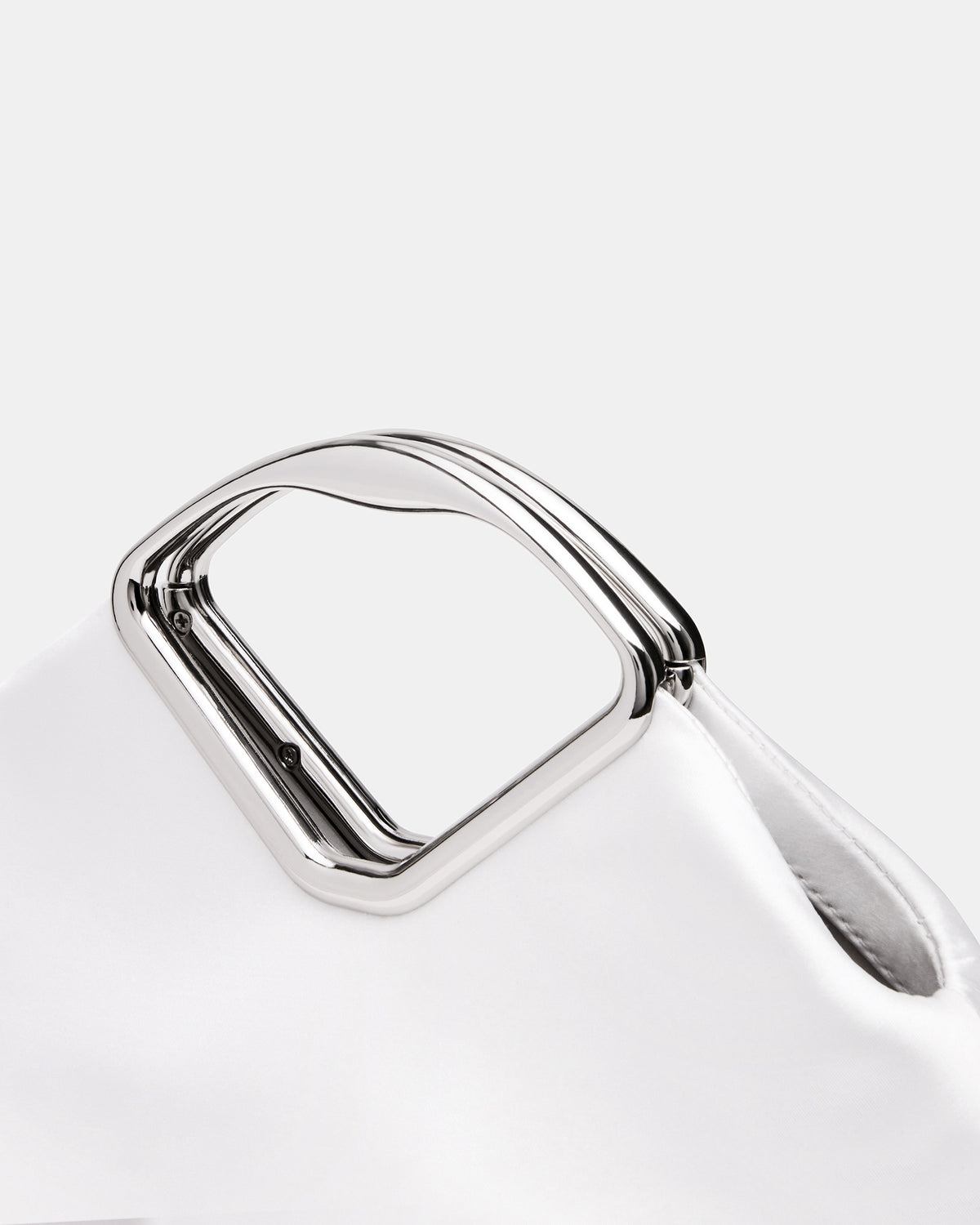 BARBARA Bag White Soft Satin Metal Bracelet Crossbody Clutch Handbag | Steve Madden online
