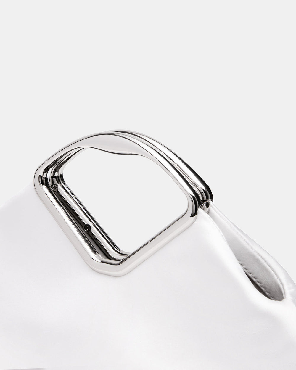 BARBARA Bag White Soft Satin Metal Bracelet Crossbody Clutch Handbag | Steve Madden online