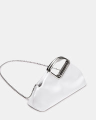 BARBARA Bag White Soft Satin Metal Bracelet Crossbody Clutch Handbag | Steve Madden online