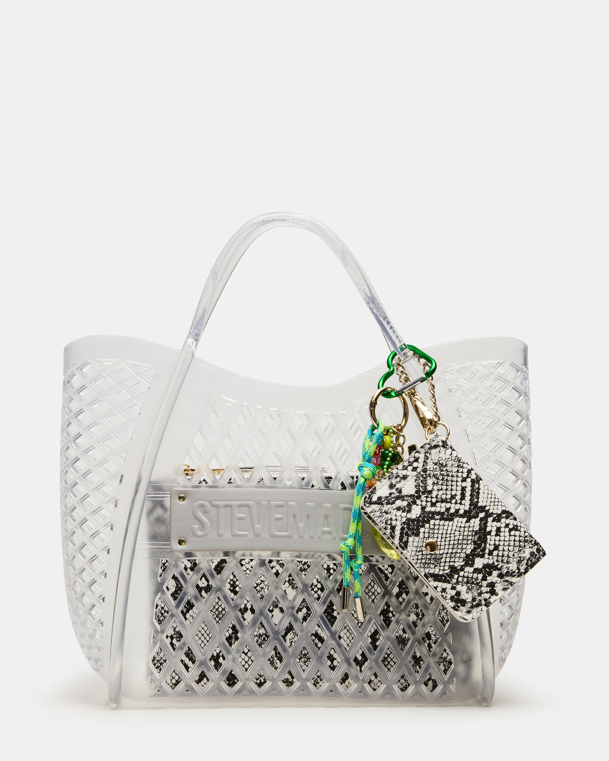SUMMER Bag Clear Caged Jelly Top-Handle Tote Handbag | Steve Madden Sale