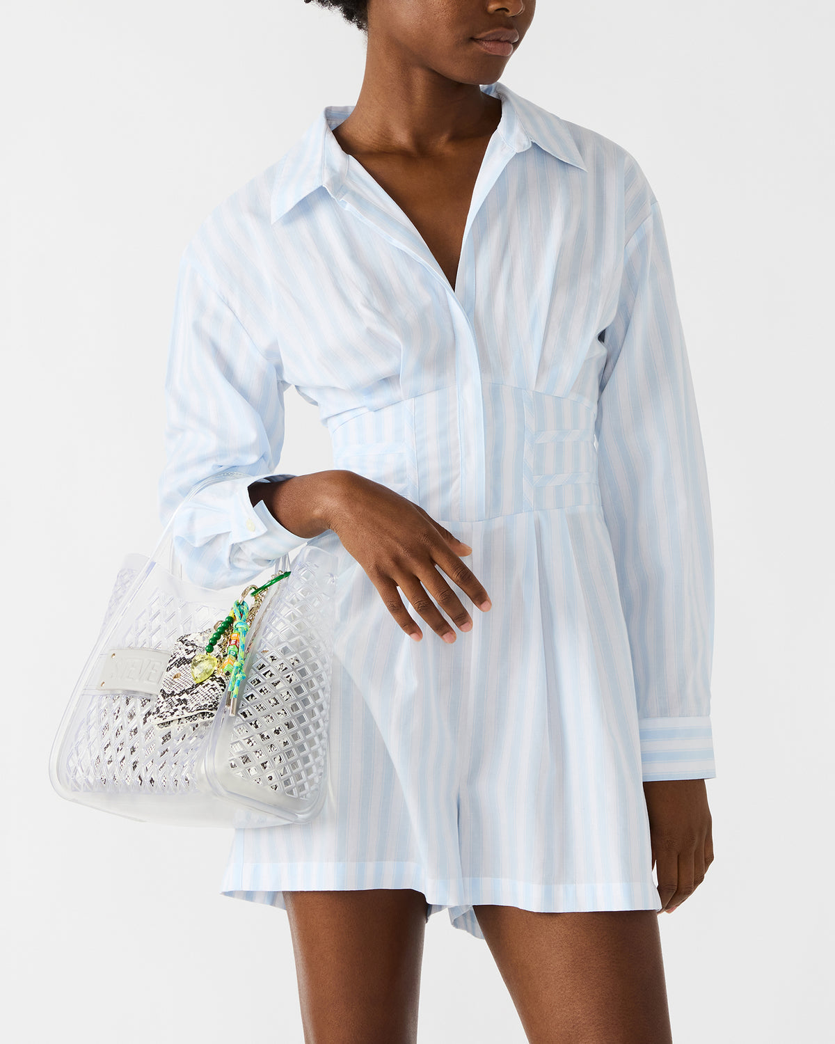 SUMMER Bag Clear Caged Jelly Top-Handle Tote Handbag | Steve Madden Sale