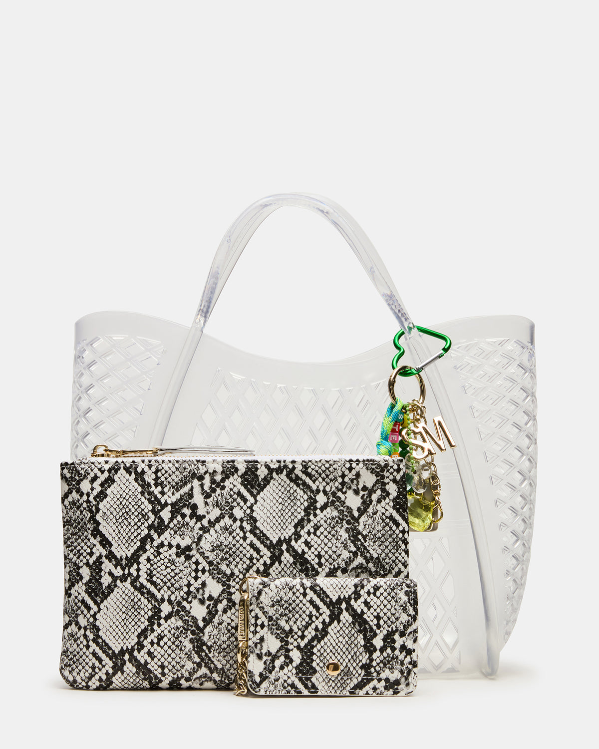 SUMMER Bag Clear Caged Jelly Top-Handle Tote Handbag | Steve Madden Sale