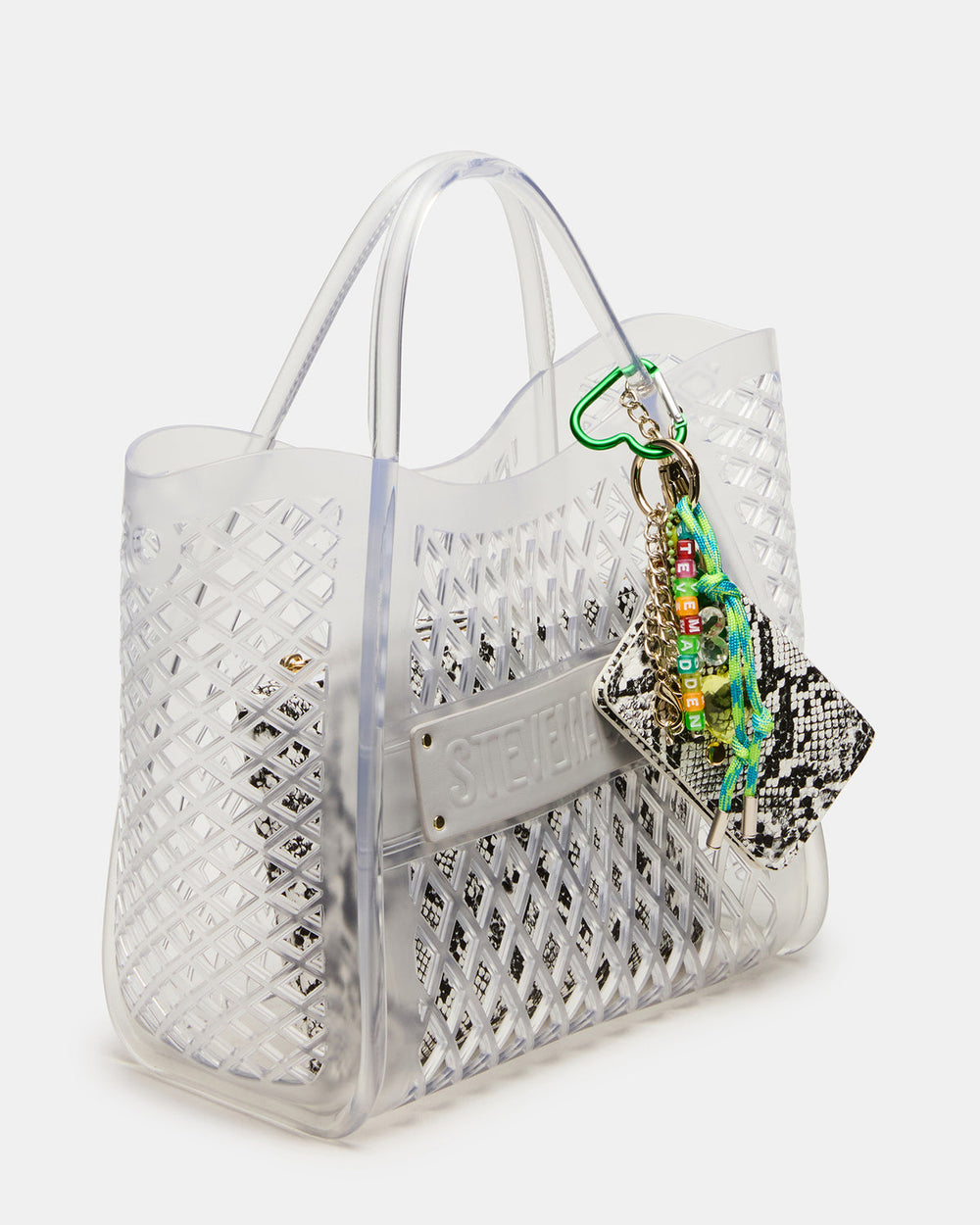 SUMMER Bag Clear Caged Jelly Top-Handle Tote Handbag | Steve Madden Sale