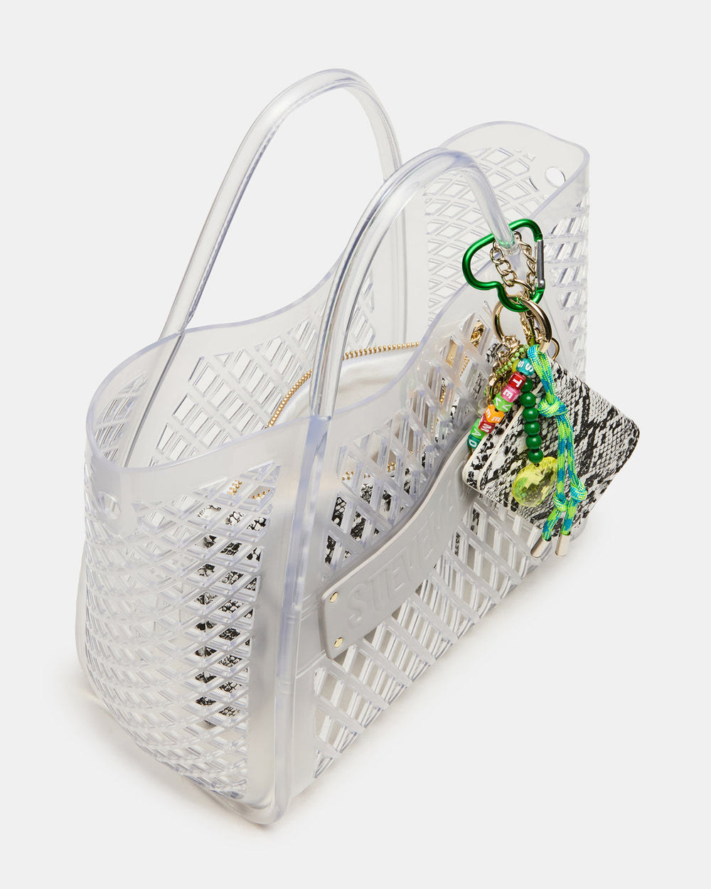 SUMMER Bag Clear Caged Jelly Top-Handle Tote Handbag | Steve Madden Sale