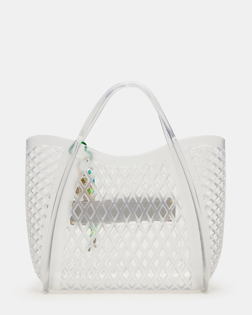 SUMMER Bag Clear Caged Jelly Top-Handle Tote Handbag | Steve Madden Sale