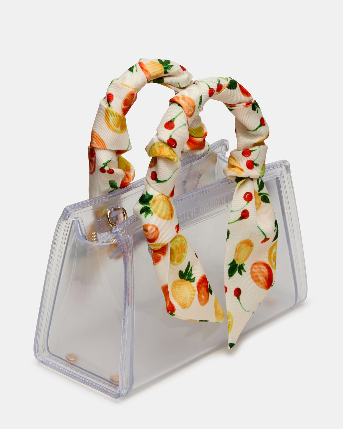PEACH Jelly Bag Clear Mini Crossbody Top-Handle Handbag | Steve Madden for Sale