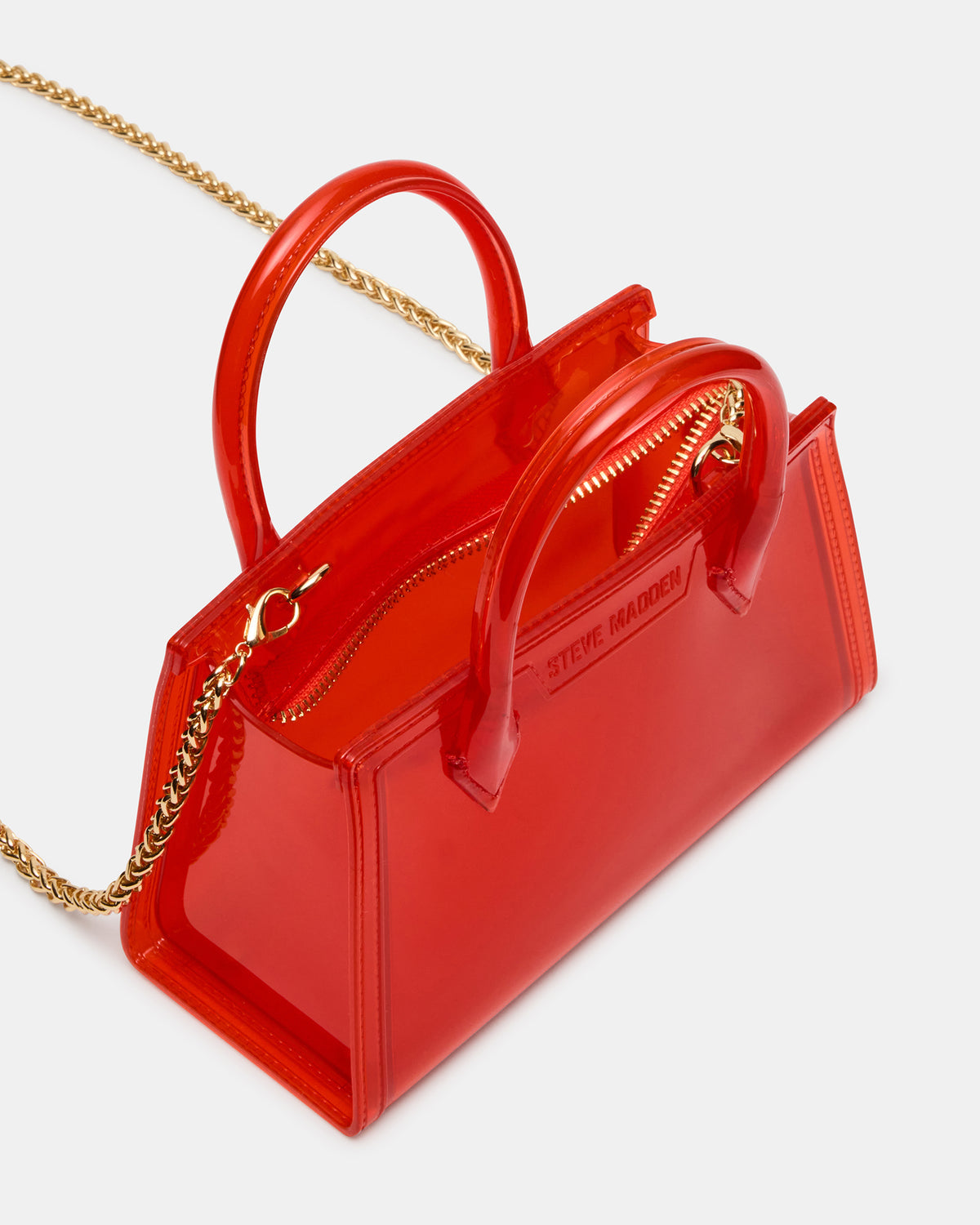 PEACH Jelly Bag Red Mini Crossbody Top-Handle Handbag | Steve Madden Sale