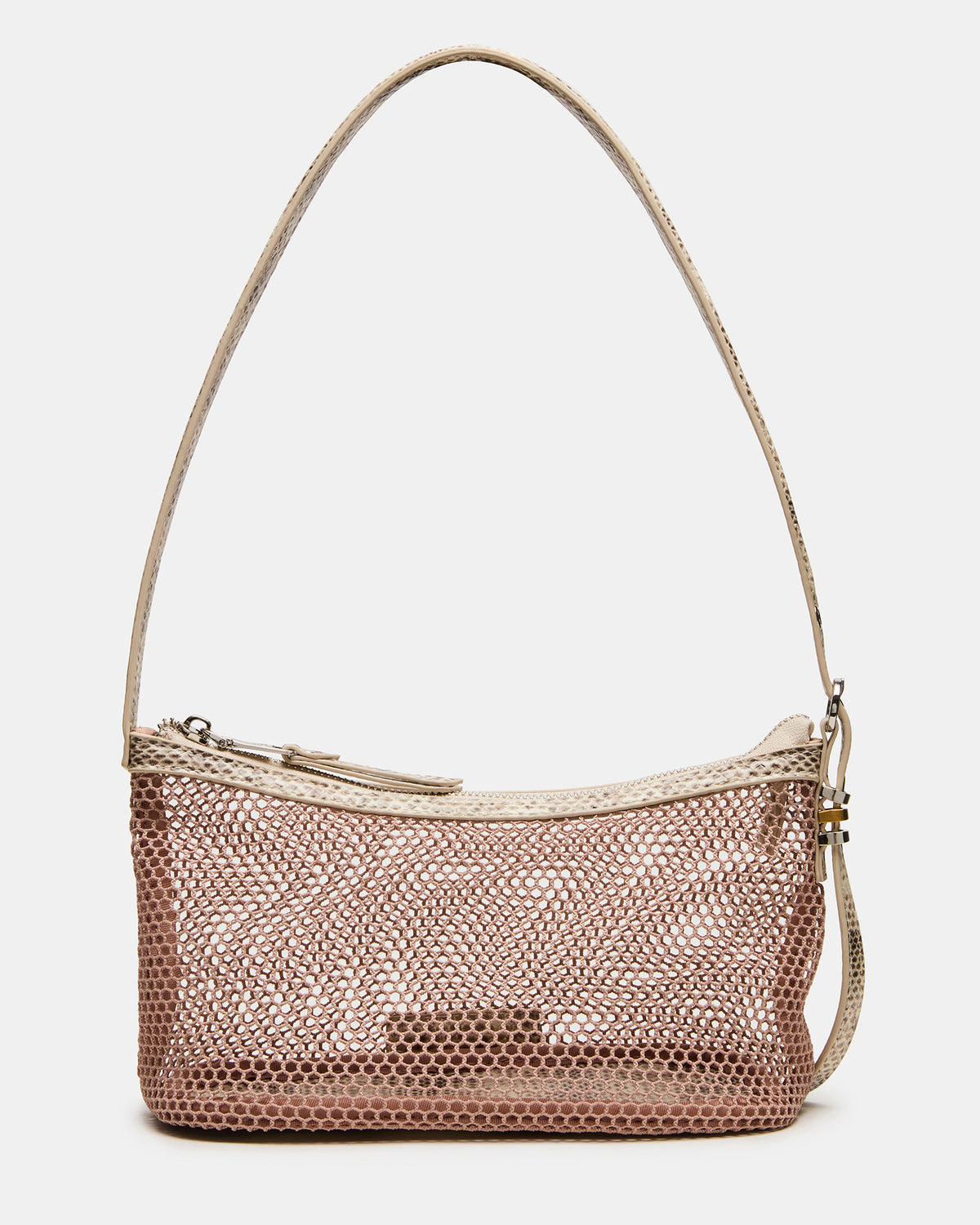 VIXEN Bag Blush Shoulder Strap Mesh Structured Bottom Women's Handbag | Steve Madden for Sale