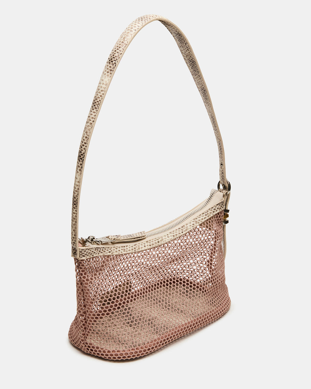 VIXEN Bag Blush Shoulder Strap Mesh Structured Bottom Women's Handbag | Steve Madden for Sale