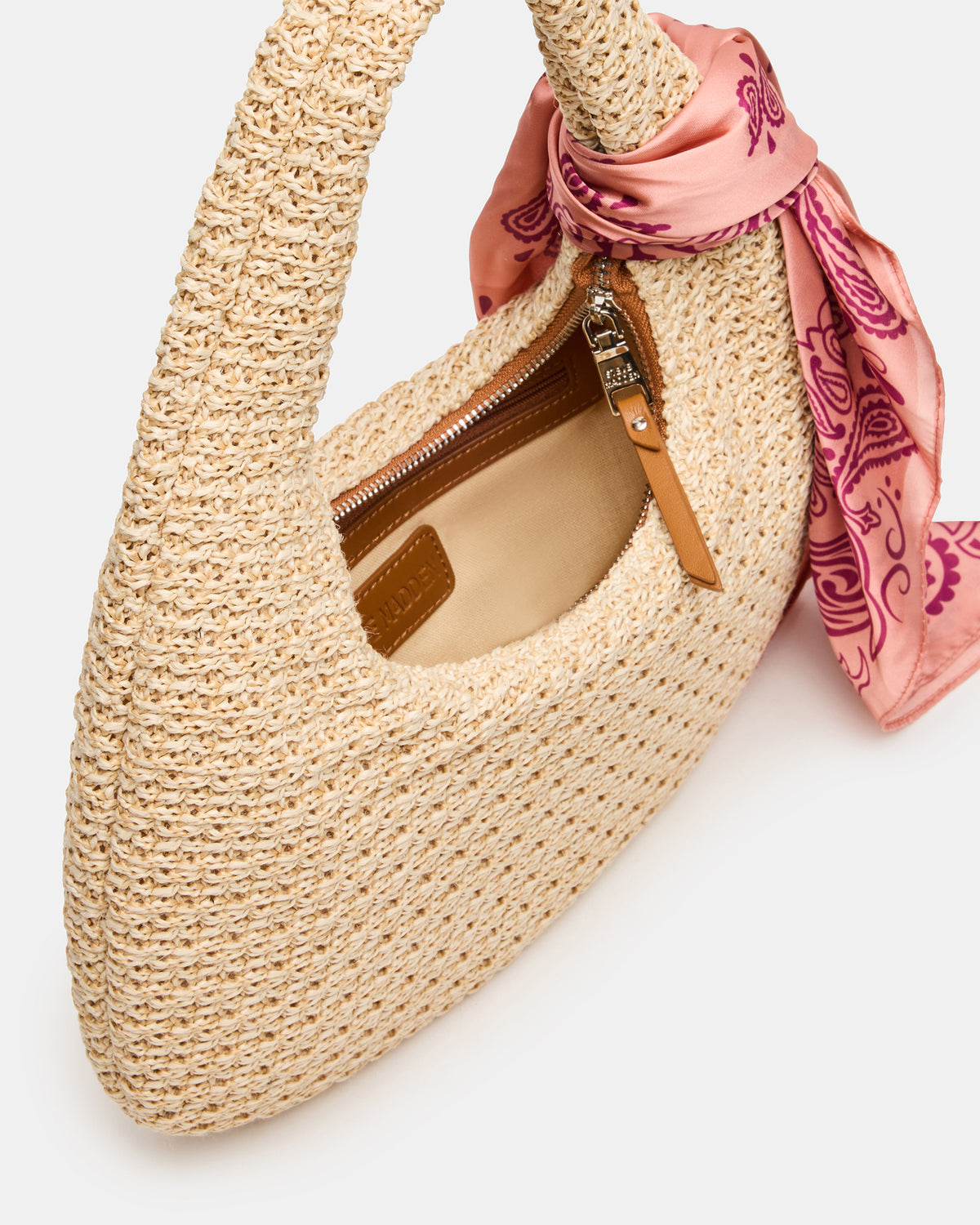 DAENA Bag Natural Crescent Shaped Straw Shoulder Bag | Steve Madden discount