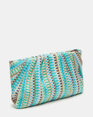 PALOMAA Bag Blue/Multi Straw Clutch Crossbody Handbag | Steve Madden online