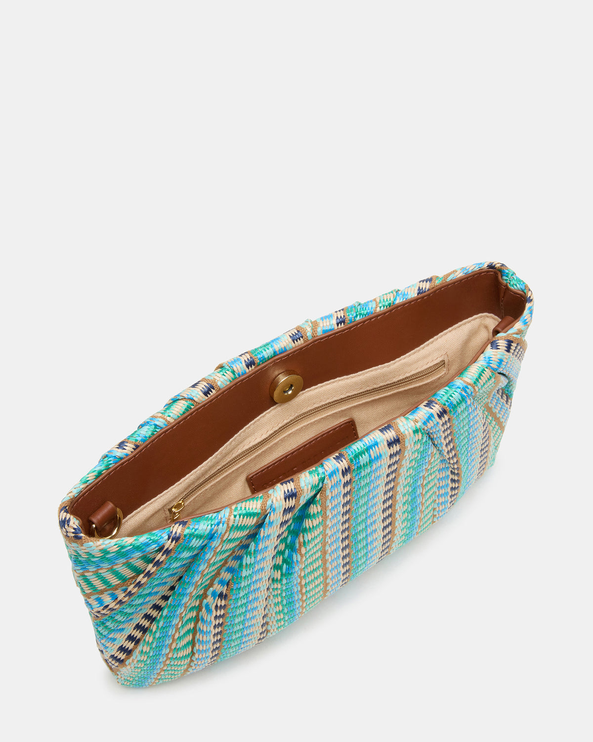 PALOMAA Bag Blue/Multi Straw Clutch Crossbody Handbag | Steve Madden online