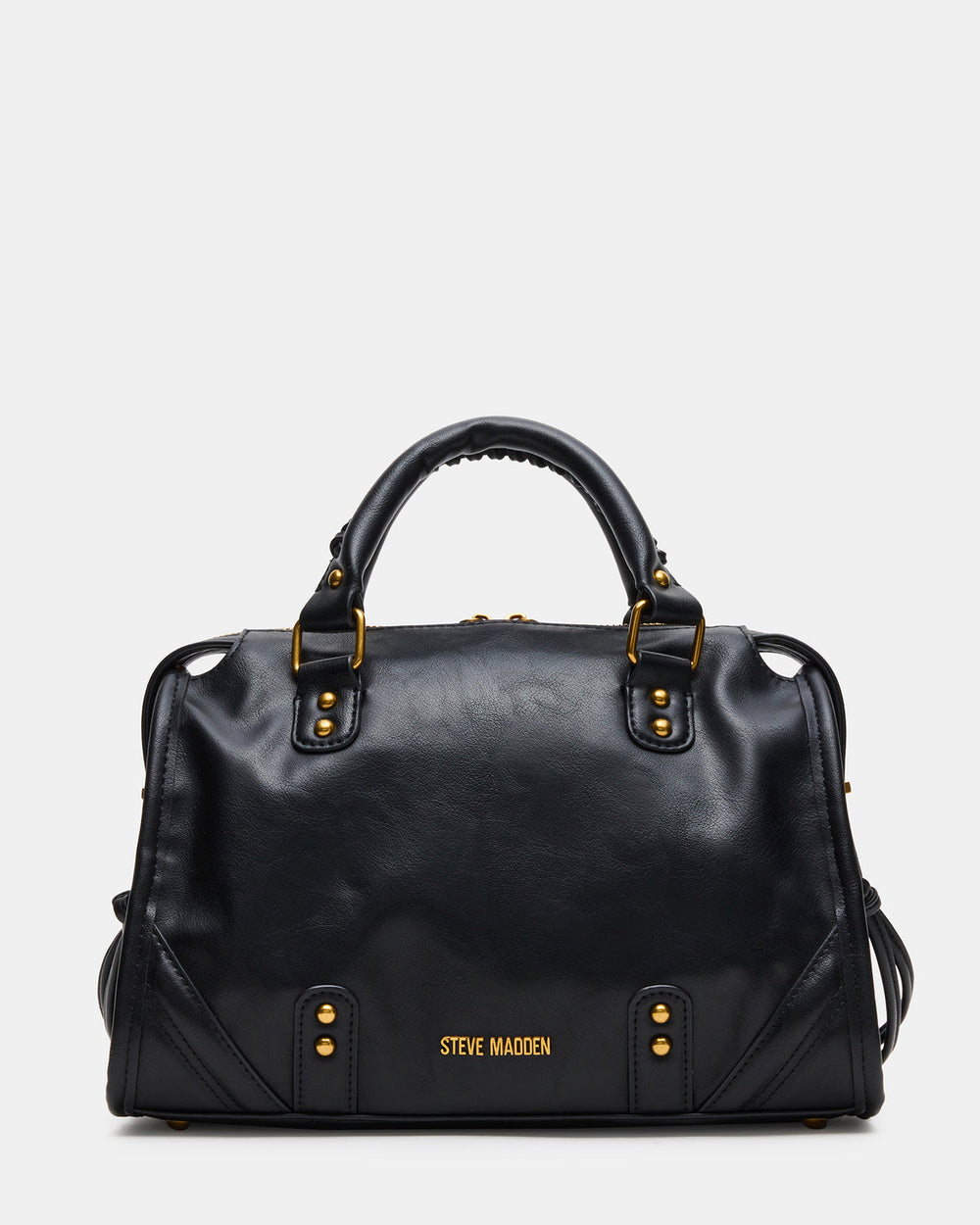 RIGGS Bag Black/Gold Slouchy Top-Handle Crossbody Satchel Handbag | Steve Madden Sale