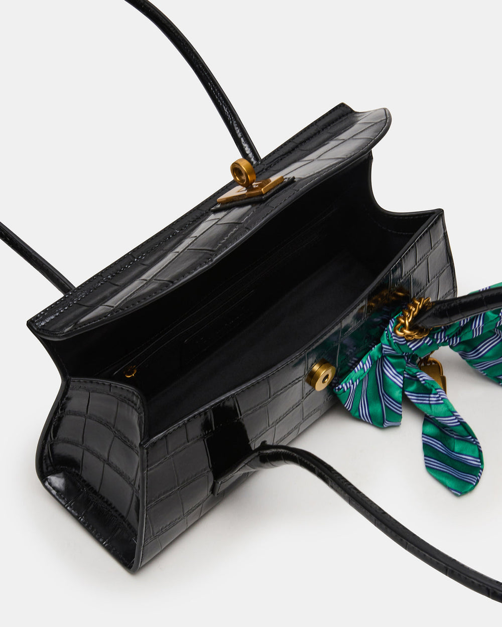 MILAN Bag Black Elongated Menswear-Inspired Shoulder Strap Handbag | Steve Madden for Sale