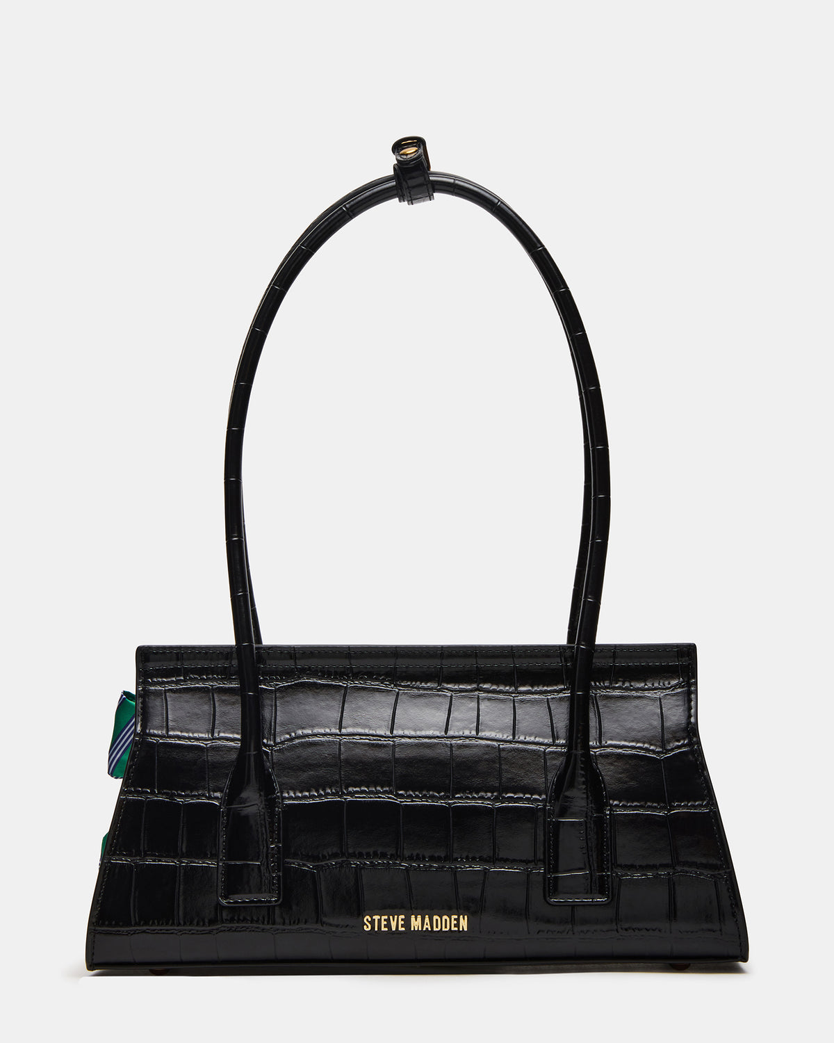 MILAN Bag Black Elongated Menswear-Inspired Shoulder Strap Handbag | Steve Madden for Sale