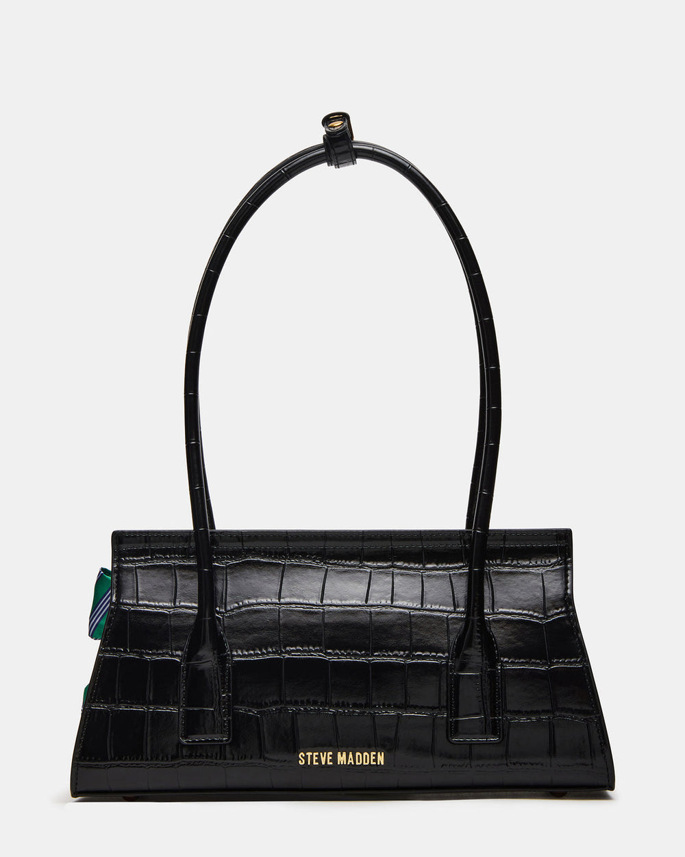 MILAN Bag Black Elongated Menswear-Inspired Shoulder Strap Handbag | Steve Madden for Sale