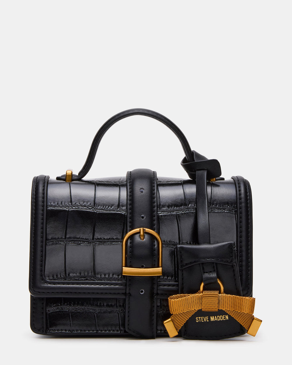 CLARK Bag Black Structured Top-Handle Mini Handbag | Steve Madden on Sale