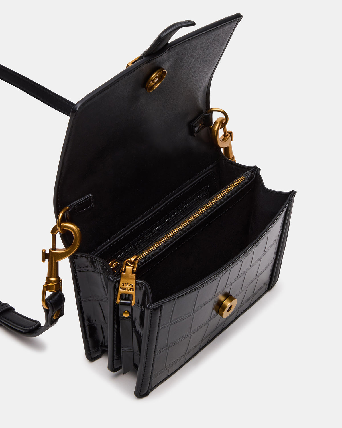 CLARK Bag Black Structured Top-Handle Mini Handbag | Steve Madden on Sale