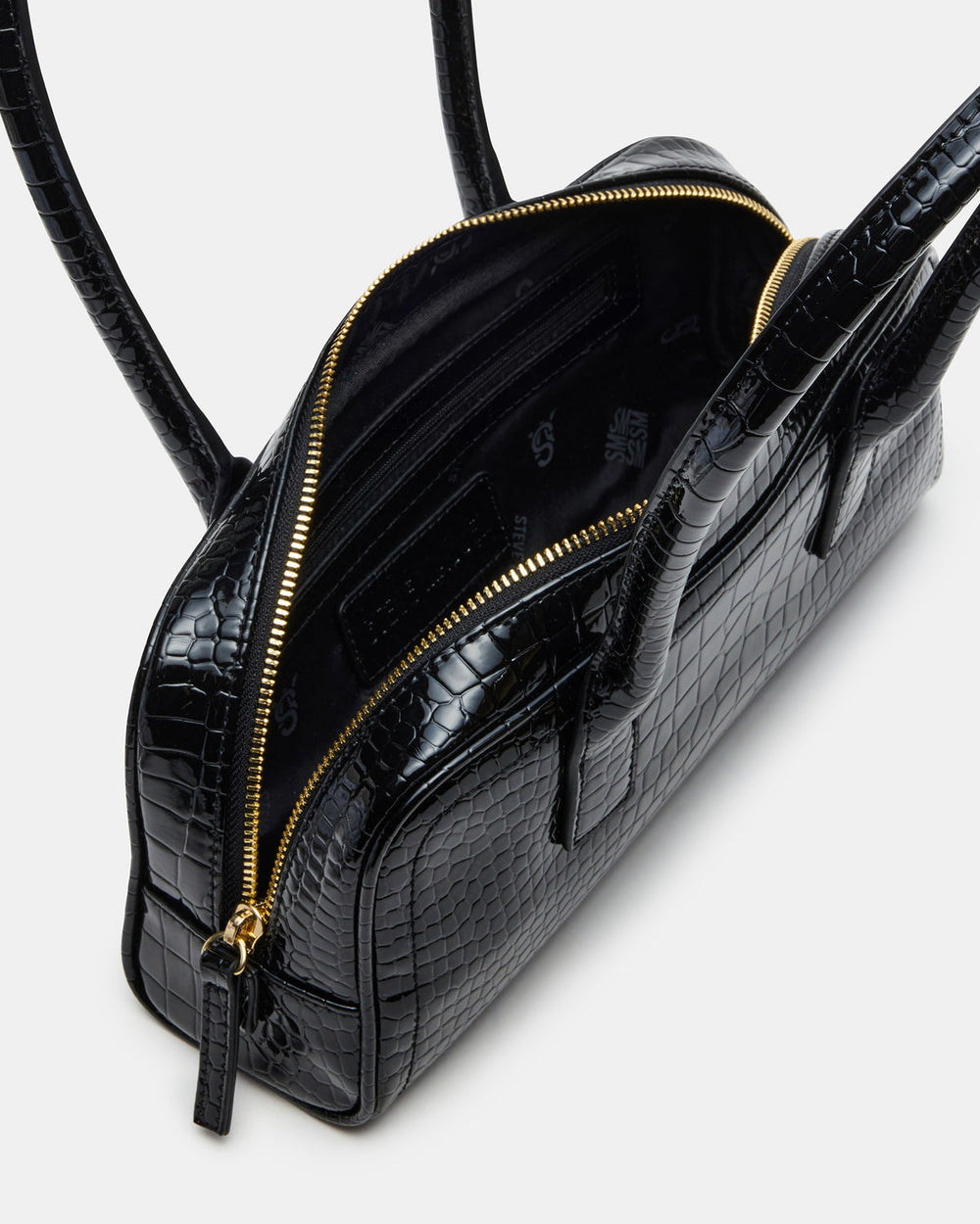 ANISE Bag Black Crocodile Elongated Shoulder Strap Handbag | Steve Madden near me