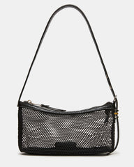 VIXEN Bag Black Shoulder Strap Mesh Structured Bottom Women's Handbag | Steve Madden discount