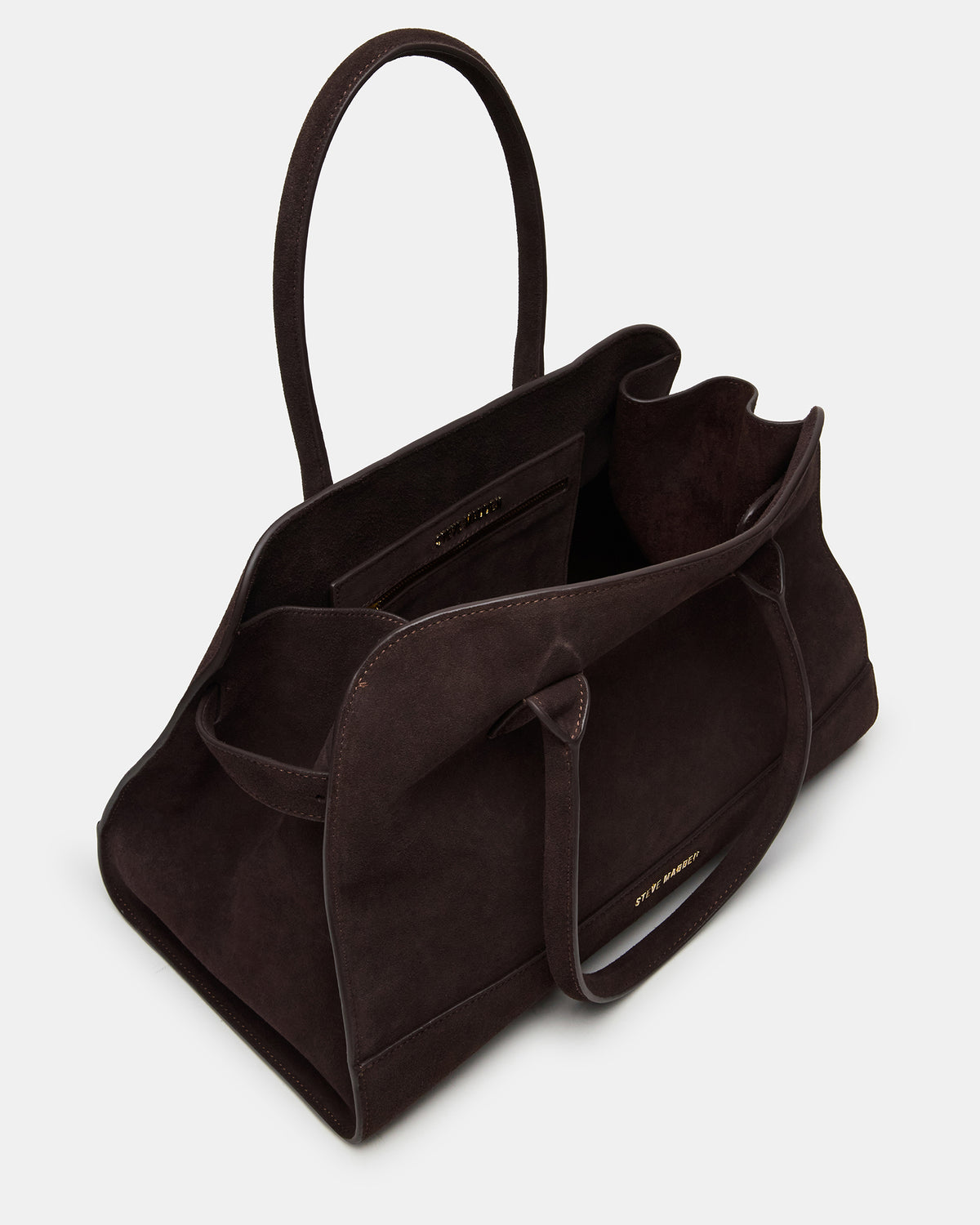 HEIDEE Bag Brown Suede | Women's Shoulder Strap Tote Handbag | Steve Madden online