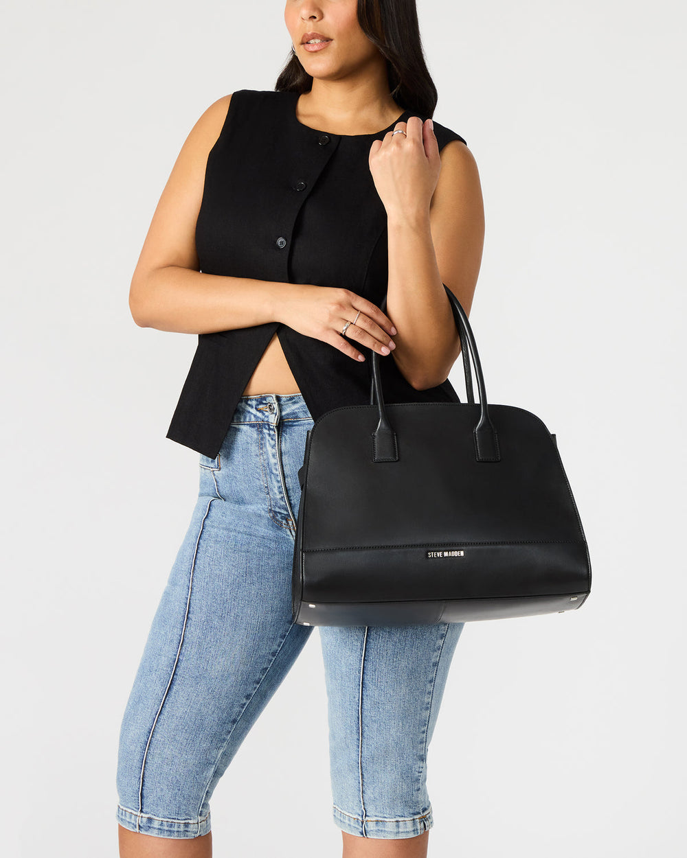 HEIDEE Bag Brown Suede | Women's Shoulder Strap Tote Handbag | Steve Madden online