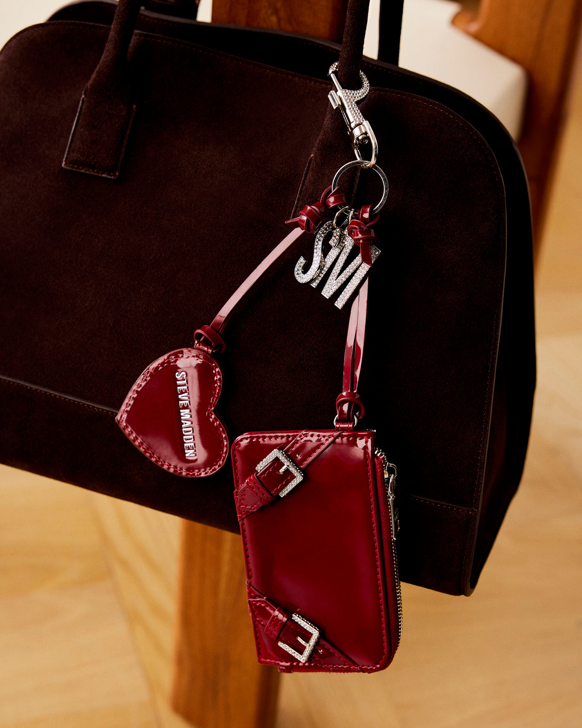 HEIDEE Bag Brown Suede | Women's Shoulder Strap Tote Handbag | Steve Madden online