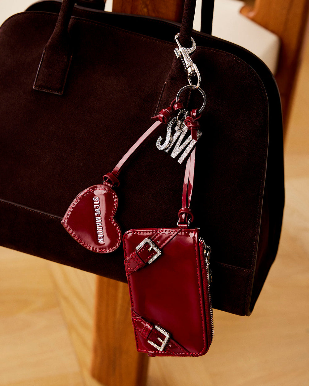 HEIDEE Bag Brown Suede | Women's Shoulder Strap Tote Handbag | Steve Madden online