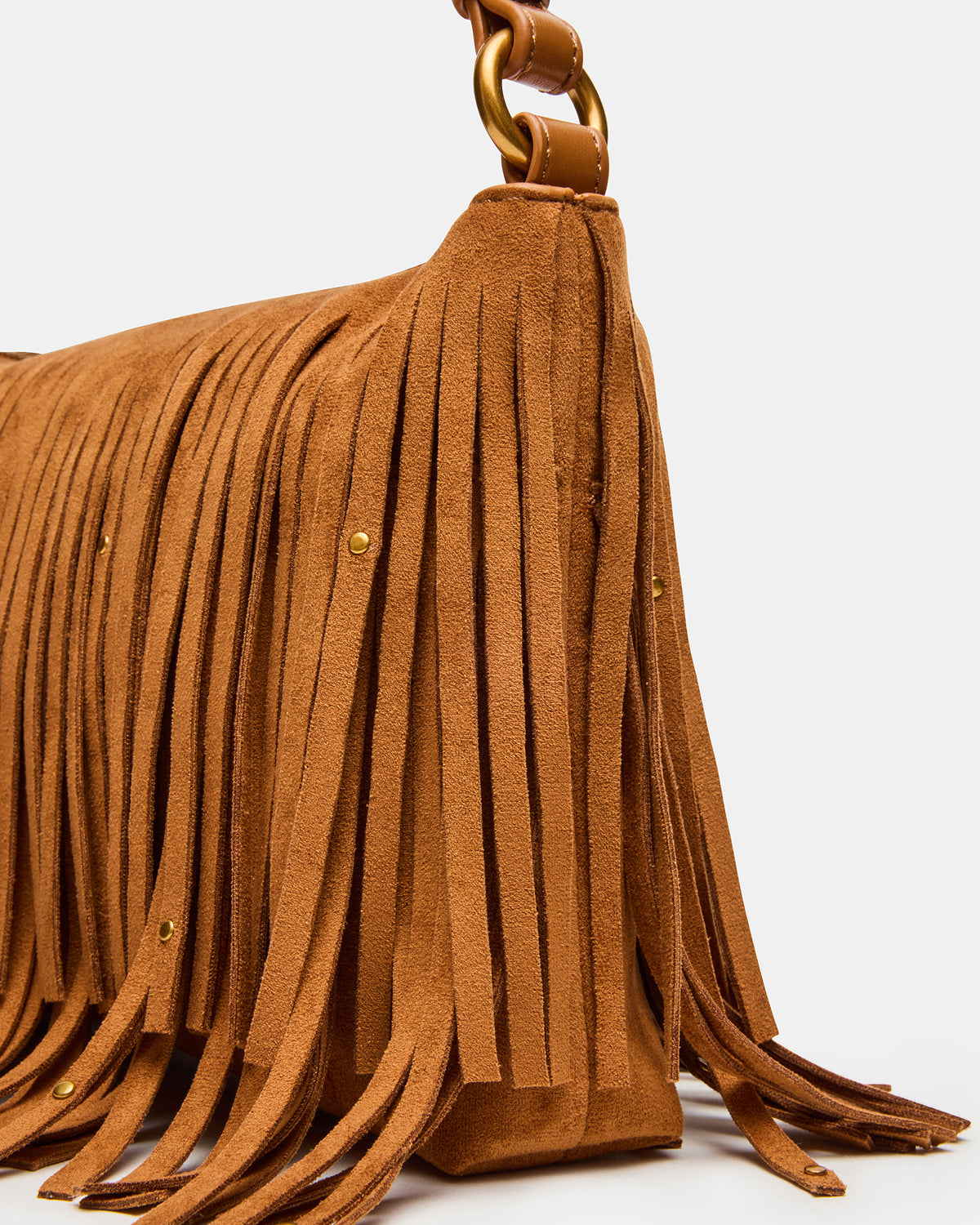 BOHEME Bag Tobacco Shoulder Strap Studded Fringe Handbag | Steve Madden Sale