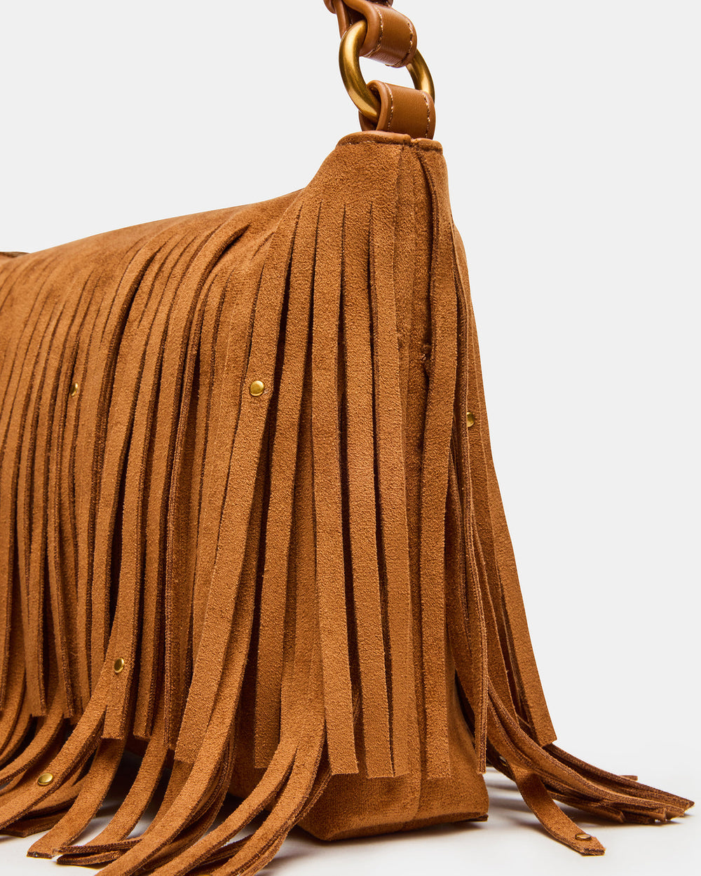 BOHEME Bag Tobacco Shoulder Strap Studded Fringe Handbag | Steve Madden Sale
