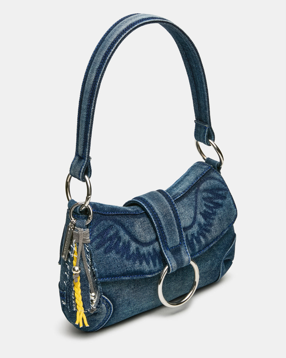 ALBANY Bag Denim/Blue Western-Inspired Denim Shoulder Handbag | Steve Madden on Sale