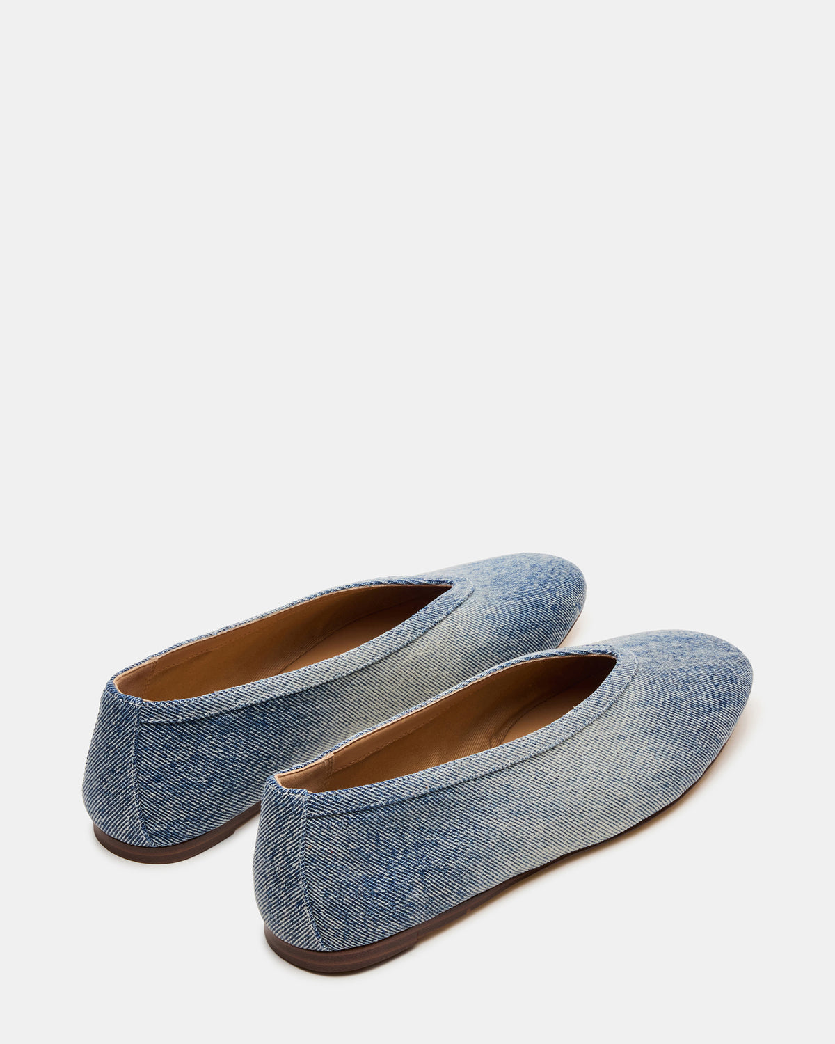 LENI Denim Fabric Square-Toe Ballet Women's Flat | Steve Madden US