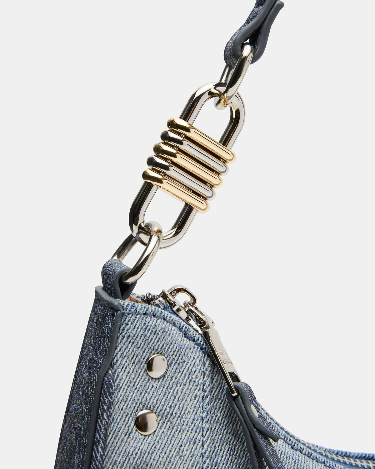 LIAMM Bag Denim Shoulder Strap Dome-Studded Women's Handbag | Steve Madden outlet
