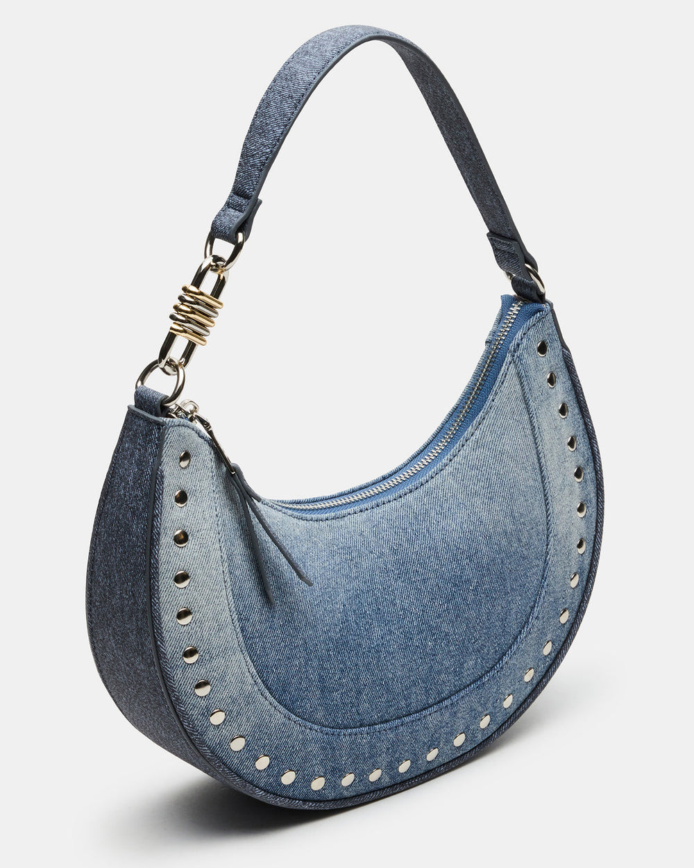 LIAMM Bag Denim Shoulder Strap Dome-Studded Women's Handbag | Steve Madden outlet