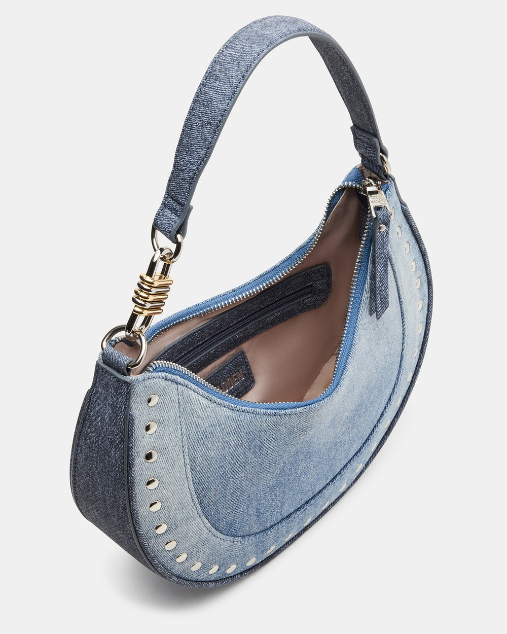 LIAMM Bag Denim Shoulder Strap Dome-Studded Women's Handbag | Steve Madden outlet