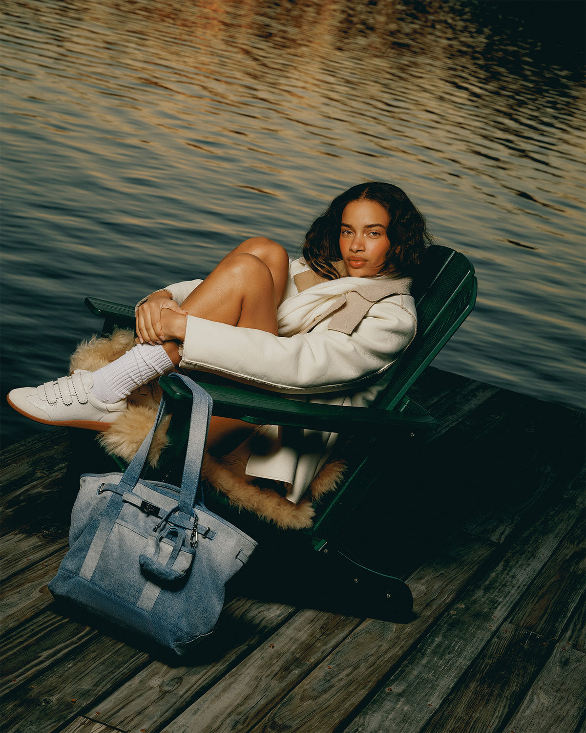 BOAT Bag Denim Shoulder Strap Denim Tote Handbag | Steve Madden Sale
