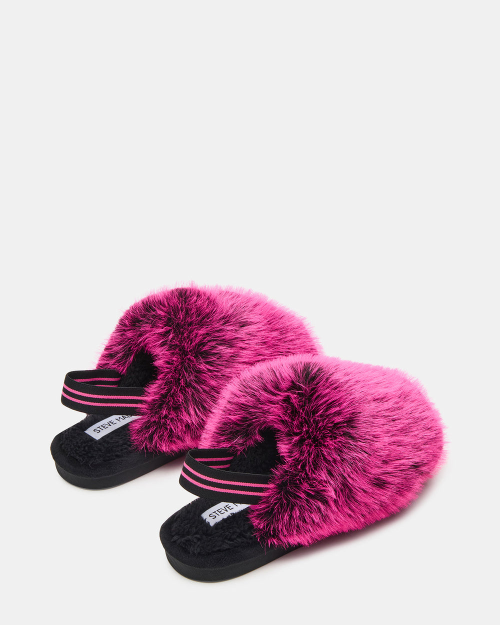 Kids' POOF Fushia Slip-On Faux Fur Girls' Flat | Steve Madden discount