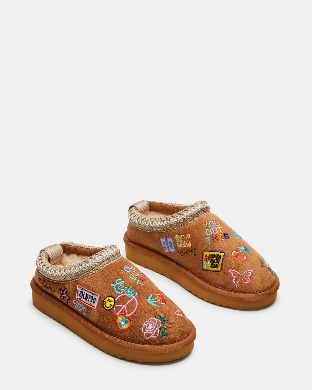 Kids' SELENA Cognac Multi Girls' Slip-On Mule Flat | Steve Madden US